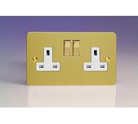 SOCKET SWCHD 2G 13A B/BR