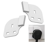 Socket Switch Guard Covers - Prevent Accidental Switch Off - Plug-Retained Design - No Adhesive Required - Fits Standard UK Sockets (1 Pair (2 Covers))