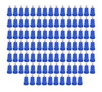 Socket Terminal Connector 4mm, 100Pcs Plated Copper Ring Safety Terminal -, Detachable Design, Electrical and Industrial Use (Blue)