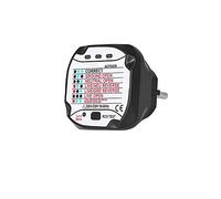 Socket Tester Pro Outlet Detector RCD GFCI Test Outlet Ground Live Zero Line Polarity Phase Check Voltage Tool HT106,Package 1,EU Plug
