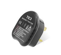 Socket Tester UK TE3, Electrical Voltage 3-Pin Plug Tester with 6 Clear Results, CAT II 230V 50Hz Outlet Test, Home/Office/Electricians Tools for Checking Circuit Neutral/Live/EarthWire GOLDCHAMP