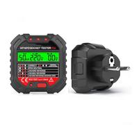 Socket Tester with RCD Function, Voltage Detector for Electrical Outlet Safety, LCD Indicator Light Shows Wiring Status, CAT II 300V Certif