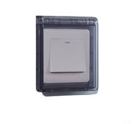 Socket Waterproof Cover, Type 86 Ultra Thin Switch Panel Box Transparent Splash Proof for Bathroom Kitchen Outdoor Wall Socket(black)