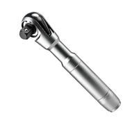 Socket Wrench 1/2 Inch Reversible Automotive Hand Repair Tool | Socket Ratchet for Garage Workshop Repair Home Bike Car Motorcycle Short three-in- ratchet wrench [silver]