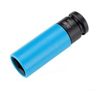 Socket Wrench, 1 Pcs 17/19/21mm 1/2 Inch Drive Wheel Protector Socket Tool with Plastic Sleeve for Aluminum Rims Non-Slip Hexagon Design Mechanics and DIY Use(17mm)