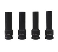 Socket Wrench 12in Drive Hex Socket Head Adapter Spanner Converter 4pcs Chrome Vanadium Steel 8 to 13mm for Pneumatic and Electric Wrenches