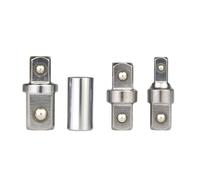 Socket Wrench Adapters, 4pcs 1/2",1/4" And 3/8" Square Drive Adapters, Double-head External Square Internal Hexagonal Connector Electric Wrench For Head Outer Square Electric Wrench Extension Rod