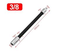 Socket Wrench Extension Rod Adapter for 1/4" 3/8" 1/2" Drive, Flexible Long Ratchet Wrench with Spring Technology, Polished Chrome Plated 45# Steel, 1pc