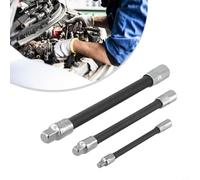 Socket Wrench Extension Rod Set for 1/4" 3/8" 1/2" Drive, Flexible Long Adapter with Anti-Seize Ball and Spring Technology, 3-Piece Kit Compatible