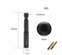 Socket Wrench for Double-Headed Screws and Hanger Bolts, Hex Shank Bit Holder for Drill, Metal for Impact-Resistant Screwdriver for Woodworking and Furniture Assembly, Black