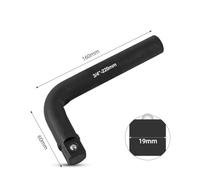 Socket Wrench for Heavy Duty Use 3/4 Inch Drive L-Shaped Breaker Bar with Cr-V Chrome Vanadium Steel Construction Phosphated Black Finish for Rust Resistance 220Mm and 450Mm Options