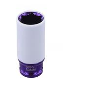 Socket Wrench for Impact Use, 17mm 19mm 21mm Deep 87mm Long with Protective Sleeves, 1/2 Inch Square Drive, Chrome-Molybdenum Steel for Auto Wheel Lug Nut Removal