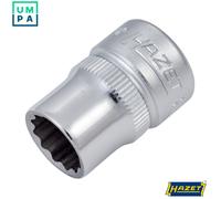 HAZET 880Z-10 25 mm 12-Point Traction Profile Socket - Chrome-Plated/Polished