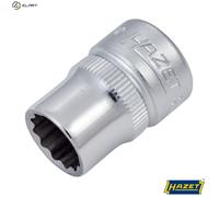HAZET 880Z-10 25 mm 12-Point Traction Profile Socket - Chrome-Plated/Polished