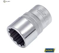 HAZET 900Z-18 38 mm 12-Point Traction Profile Socket - Chrome-Plated/Polished