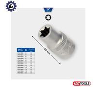 BRILLIANT TOOLS Torx Socket Insert BT021835 – 3/8 in E10, 28 mm (Powered by KS Tools)