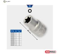 BRILLIANT TOOLS BT021835 3/8 Inch Torx Socket Spanner Insert, 28 mm, E10 [Powered by KS Tools]