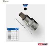 BRILLIANT TOOLS BT022867 1/2 Inch Hex Bit Socket, 55 mm Long, 17 mm [Powered by KS Tools]