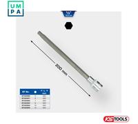 BRILLIANT TOOLS BT022893 1/2 Inch Hex Socket Bit Socket, 200 mm Long, 8 mm [Powered by KS Tools]