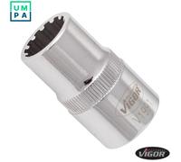 Vigor V1991 Multi-Profile Socket Wrench Bit, 13 mm, 1/2"