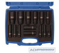 Socket Wrench Inserts 1/2" 10-32 mm Nuts for Ratchet CrMo BGS 5207