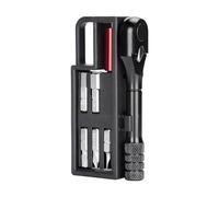 Socket Wrench - Multifunction Bike Wrench with Bit Sets | Mini Ratchet Set for Bicycle Repair, Workshop Use on Road Bike Mountain and Car Mechanics