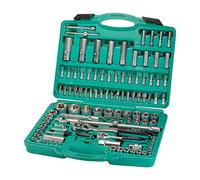 Socket Wrench Set 110 pcs 1/2" 1/4" with Ratchet Made of Chrome Vanadium Steel I Socket Wrench Inserts I Hexagon Wrench I PH PZ I with Tool case from WIESEMANN 1893 I 80126