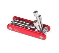 Socket Wrench Set 6 in 1 Folding Hex Spanner Tool for Metric and for Imperial Sizes 5-12mm, Compact Multi Functional Repair Wrench for H(Metric)