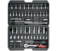 Socket Wrench-Set Chrome-Vanadium Steel AS-Drive 56 Pieces Yato