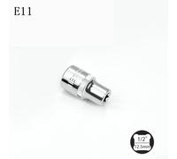 Socket Wrench Set E10-E24 Female for Torx, 1/2 Inch Drive 12.5 mm High Hardness Metal for Ratchet Handle and Workshop Hand Tool Applications(E11)