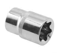 Socket Wrench Set for Torx E10-E24, 1/2 Inch Drive Female Sockets Tool with Ratchet End, Hand Tool for Automotive Repair and Maintenance(E22)