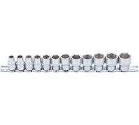 Socket wrench set metric 3/8 inch, short 8-19mm 12-piece