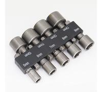 Socket Wrench Set with 1/4 Inch Hex Shank Adapter for Drill and Electric Screwdriver, 9PC and 14PC Pneumatic Wrench Socket Kit, Alloy Steel(9PCS)