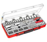 Socket Wrenches Set 1/4 and 3/8" 58-piece in Plastic case