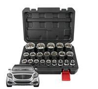 Sockets 1/2 Drive 21 Piece Metric Repair Maintenance Driver Drill Bits | Metric 8-36mm Universal Low Profile Socket Set for Car Automotive Tire Mechanics Industrial