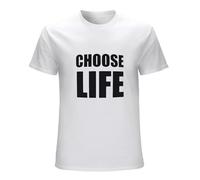 Sockets Choose Life Men T Shirt Wham Inspired White