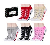 sockfun Funny Socks for Women Teen Girls - Novelty Gag Ankle Socks 5 Pack That Look Like Shoes