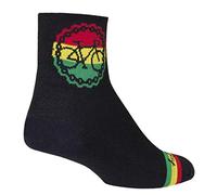 Sockguy Socks 3" Classic Rastaride L/XL Cycling/Running