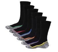 Socking Bamboo Work Socks - Mens Summer Anti Sweat Thermal Regulating Breathable Heavy Duty Cotton Socks for Steel Toe Boots - 6 Pack - UK Shoe Size 6-11