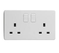 Sockits Wh2Gs1 13A 2 Gang Double Socket White