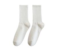 Socks 12 15 Color Medium Tube Socks Light And Thin Spring And Summer Colored Multi Colored Four Season Soft Socks Socks Men Set (White, One Size)