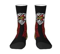 Socks 40cm Zimbabwean Dna Zimbabwe Flag Crew Socks Multi Coloured Boot Socks Premium Mens Socks For Mother'S Day, Teenager, Hiking