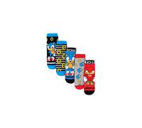 Sonic The Hedgehog Kids Socks 5 Pack | Multicoloured Gaming Graphic Footwear For Boys & Girls | Knuckles, Sonic & Power Rings Game Accessories | Retro Style Merchandise Gift for Children