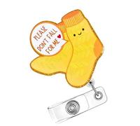 Socks Badge Holder with Metal Clip Doctor Nurse Badge Rolls Crazy Roll for Office Care Accessories