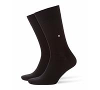 Burlington Socks - Men's Everyday - Multipack Cotton Plain 2 Pairs - Black 3000 Size 6.5-11
