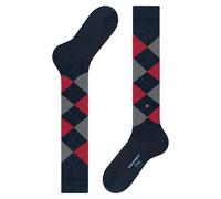Burlington Men's King M Kh Cotton Long Patterned 1 Pair Knee-High Socks, Blue Marine 6120, 6.5-11