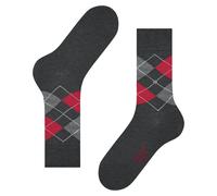 Burlington Manchester Socks Checkered 3096 Grey Dark Grey size 40-46