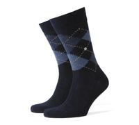 Burlington Men's Preston M So Warm Soft Patterned 1 Pair Socks, Blue Dark Navy 6375, 6.5-11