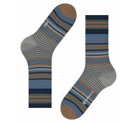 Burlington Men's Stripe M So Wool Patterned 1 Pair Socks, Grey Dark 3070, 6.5-11