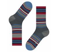 Burlington Men's Stripe M So Wool Patterned 1 Pair Socks, Blue Marine 6120, 6.5-11
